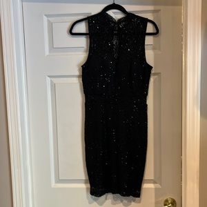 Speeckless Black Lace & Sequence Dress